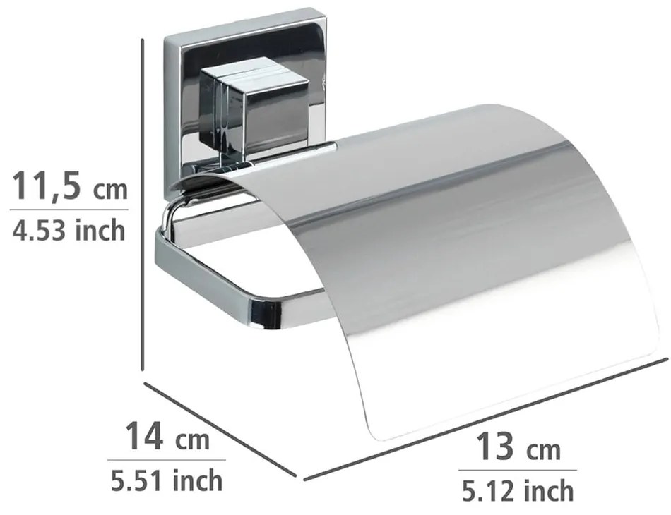 Самозадържаща се поставка за тоалетна хартия Vacuum-Loc, 14 x 13 cm - Wenko