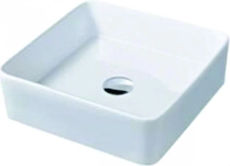 Мивка за баня ICB 868, монтаж върху мебел, порцелан, бял, 39x39x13.5см