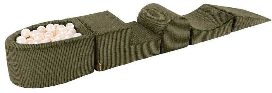 Велурена катерушка от пяна в цвят каки 250x45x30 cm Montessori – Meowbaby