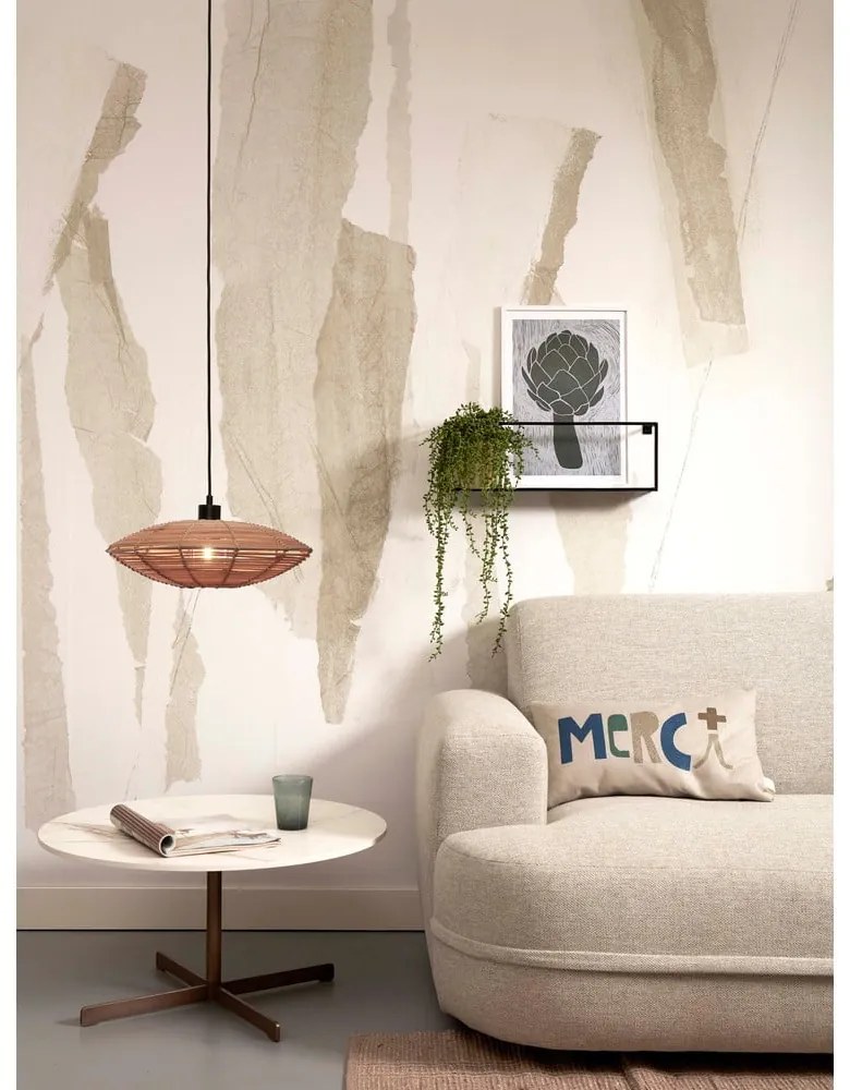 Висяща лампа с абажур от ратан в естествен цвят ø 40 cm Tanami - Good&Mojo