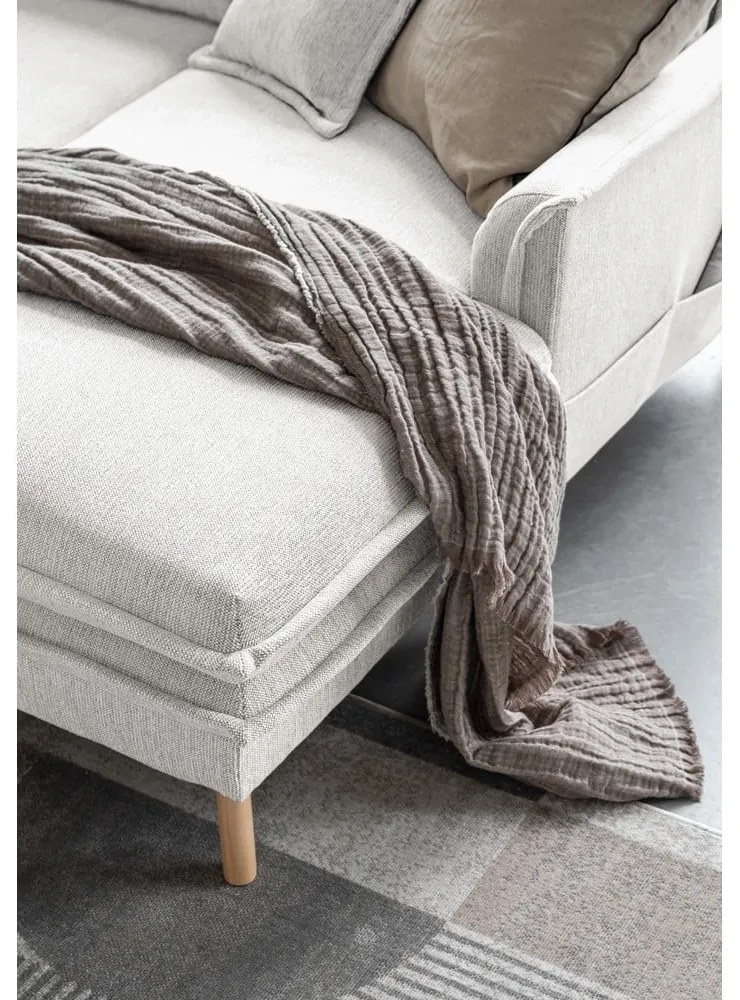 Бежов разтегателен ъглов диван (ляв ъгъл/"U" форма) Charming Charlie – Miuform