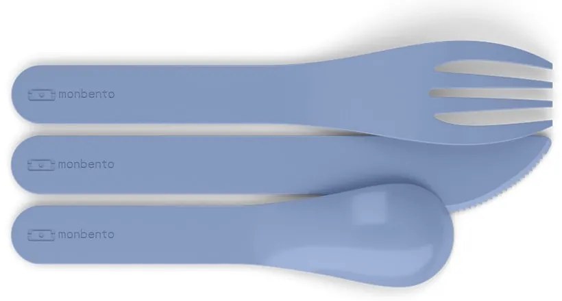 Комплект сини прибори за хранене Pocket от 3 части - Monbento