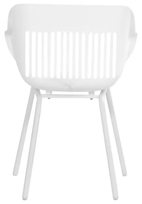 Бели пластмасови градински столове в комплект от 2 броя Jill Rondo - Hartman