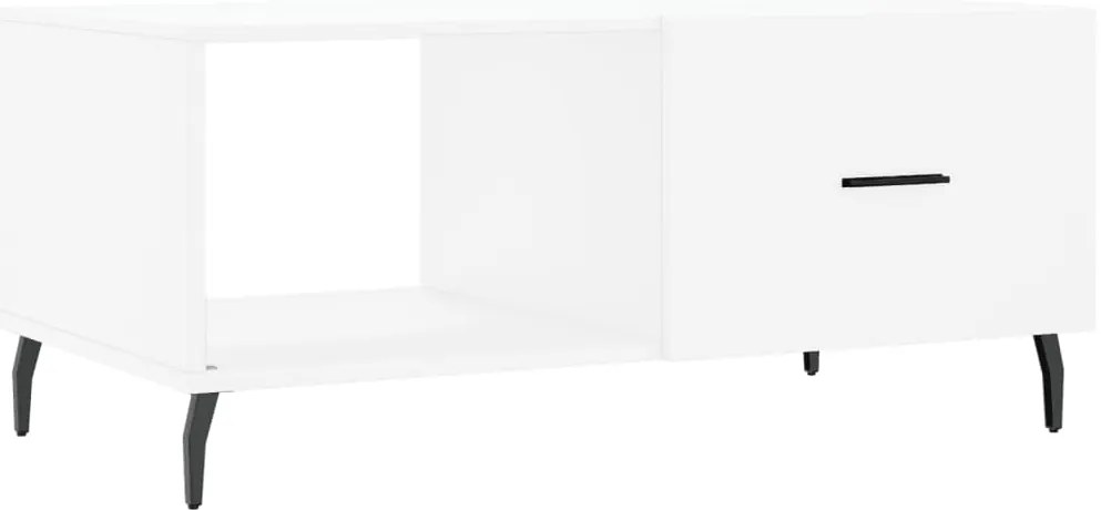 829228 vidaXL Кафе маса, бяла, 90x50x40 см, инженерно дърво