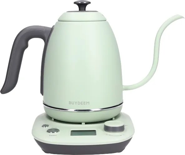 Електрическа кана Gooseneck BUYDEEM K821, 1000W, 0.8 л, Поддърждане на топло, NTC сензорна технология, LCD, Светлозелен