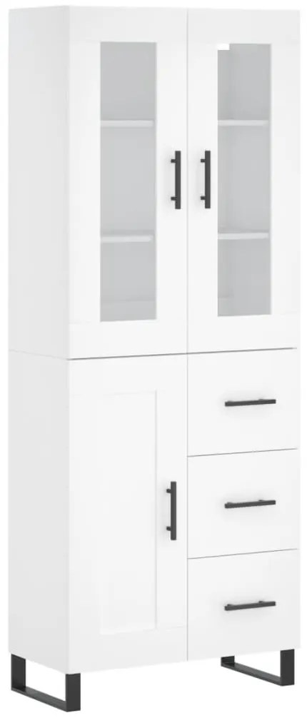 3198681 vidaXL Висок шкаф, бял, 69,5x34x180 см, инженерно дърво