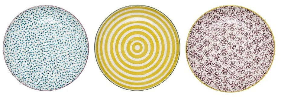 Комплект от 3 десертни чинии от каменна керамика, ø 16 cm Patrizia - Bloomingville