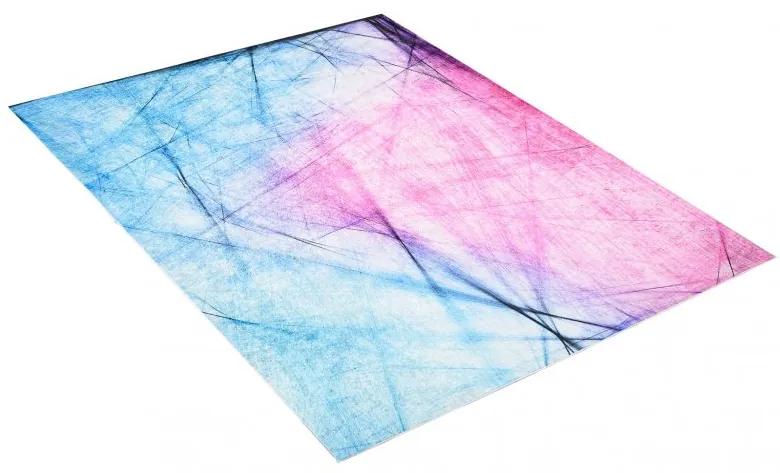 Син и розов килим с абстрактни тенденции Ширина: 80 см | Дължина: 150 см