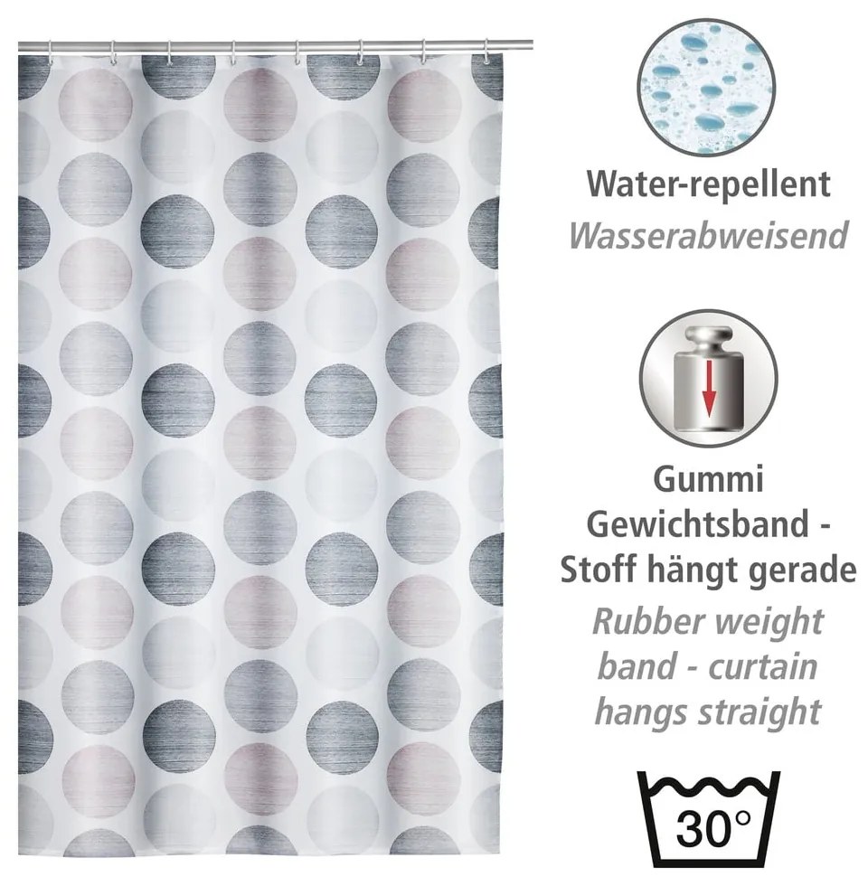 Завеса за душ 180x200 cm Pastel Dots - Wenko