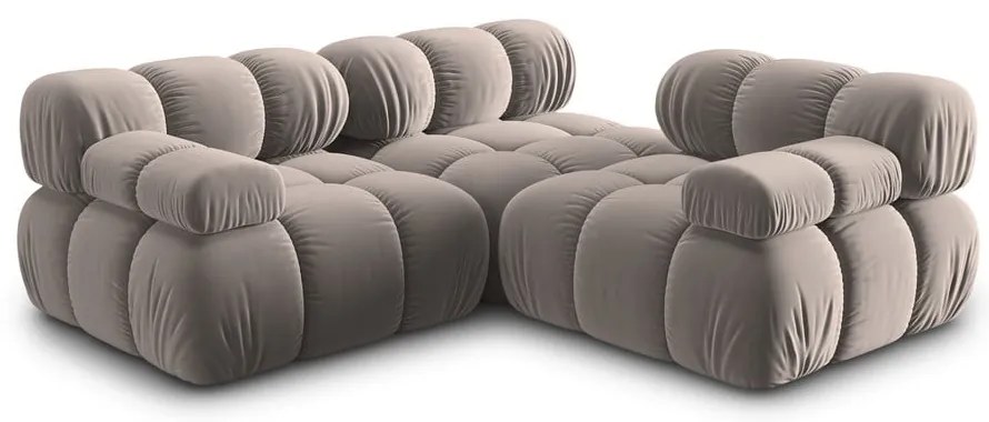 Светлокафяв кадифен модулен диван 282 cm Bellis – Micadoni