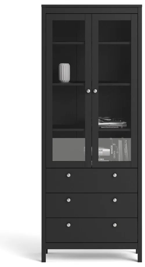 Черна витрина 78x199 cm Madrid – Tvilum