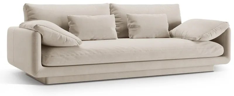 Бял кадифен диван 220 cm Torino – Micadoni