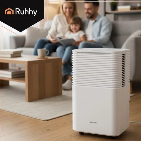 Влагоабсорбатор и обезвлажнител за въздух Ruhhy — С хигростат, таймер, WiFi, 12L/24h