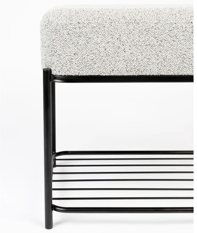 Светлосива табуретка Milou – White Label