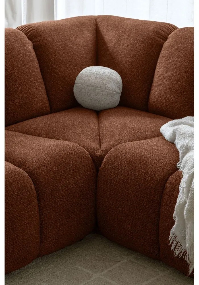 Теракотен ъглов диван (ляв ъгъл/U форма) Shell – Miuform