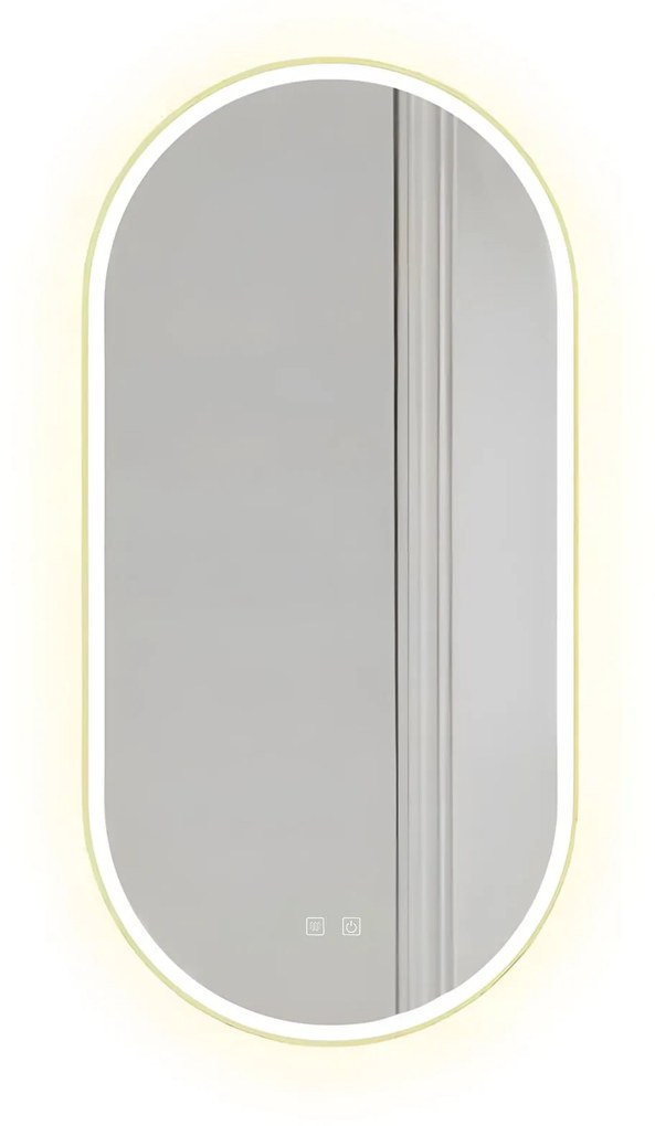 Огледало LED OVL 50x100cm Gold