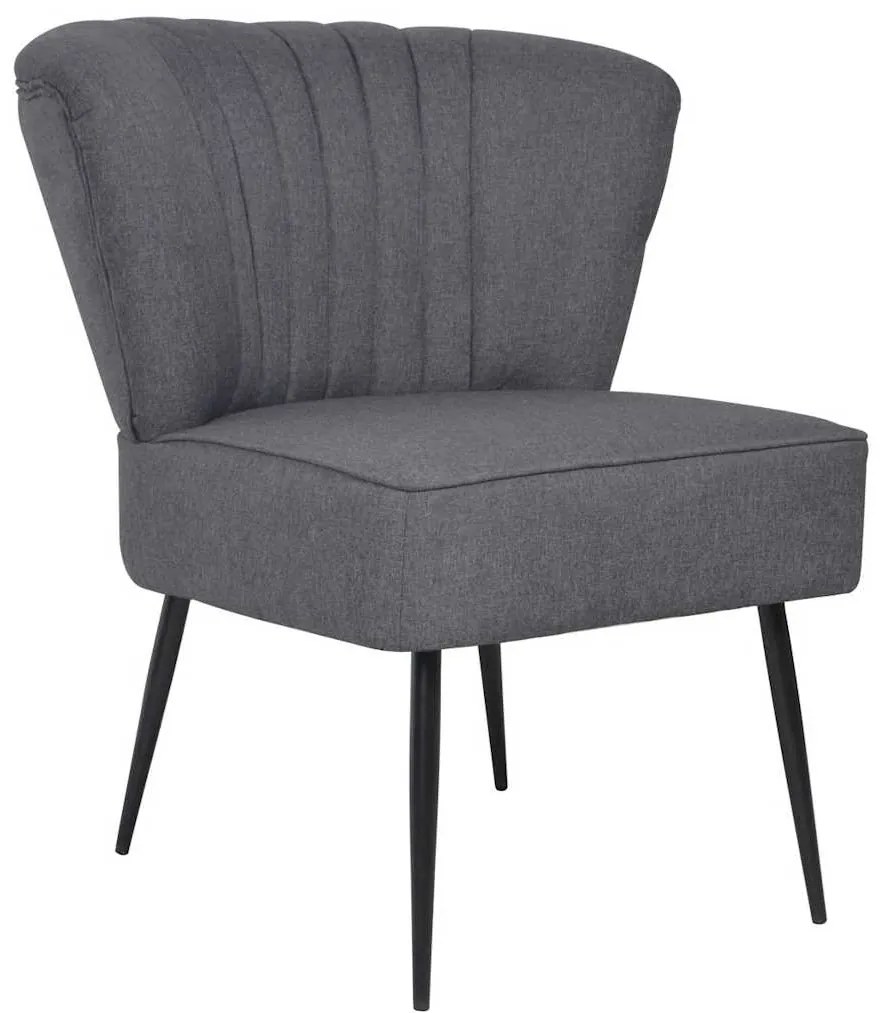 244096 vidaXL Коктейлен стол, тъмносив, текстил