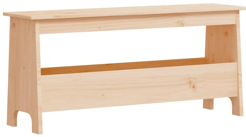 837382 vidaXL Пейка за антре, 100x28x45 см, борово дърво масив