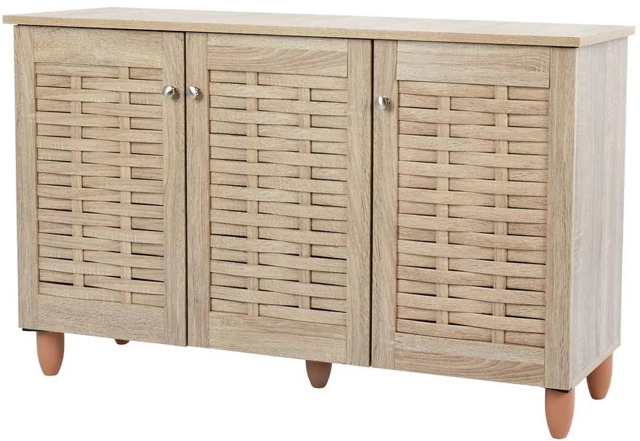 Шкаф за обувки Warren 3D-Естествен дървесен