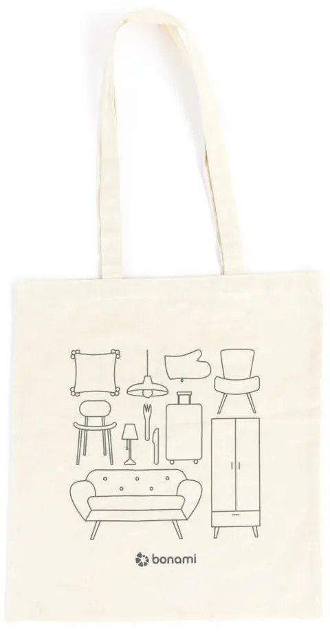 Кремава платнена чанта - Bonami