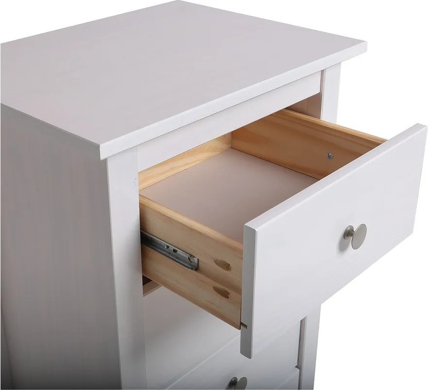 Бял висок скрин от масивен бор 46x80 cm Berna – Marckeric