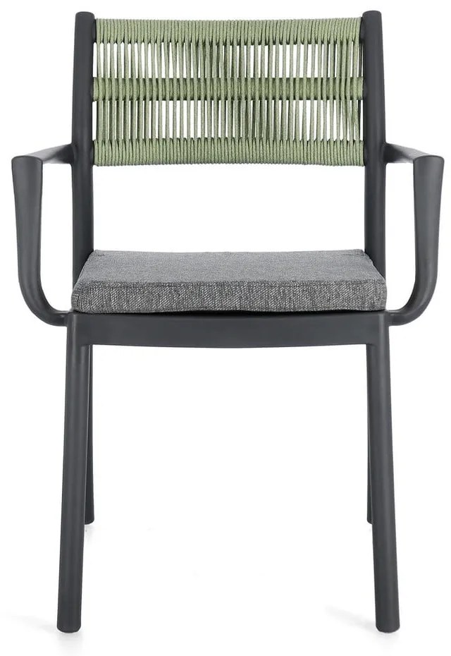 Сиви пластмасови градински столове в комплект от 4 бр. Alvin – Bizzotto