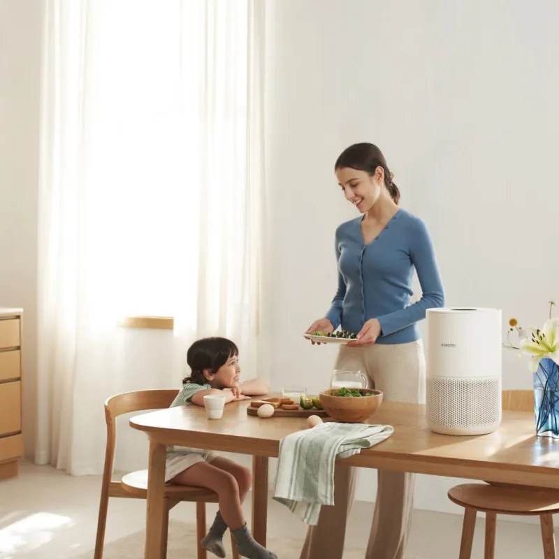 Пречиствател за въздух Xiaomi Smart Air Purifier 4 Compact BHR5860EU, 27W, 27 м2, 230м3/ч, PM2.5, Индикатори за качество на въздуха, SMART, Mi Home, Бял