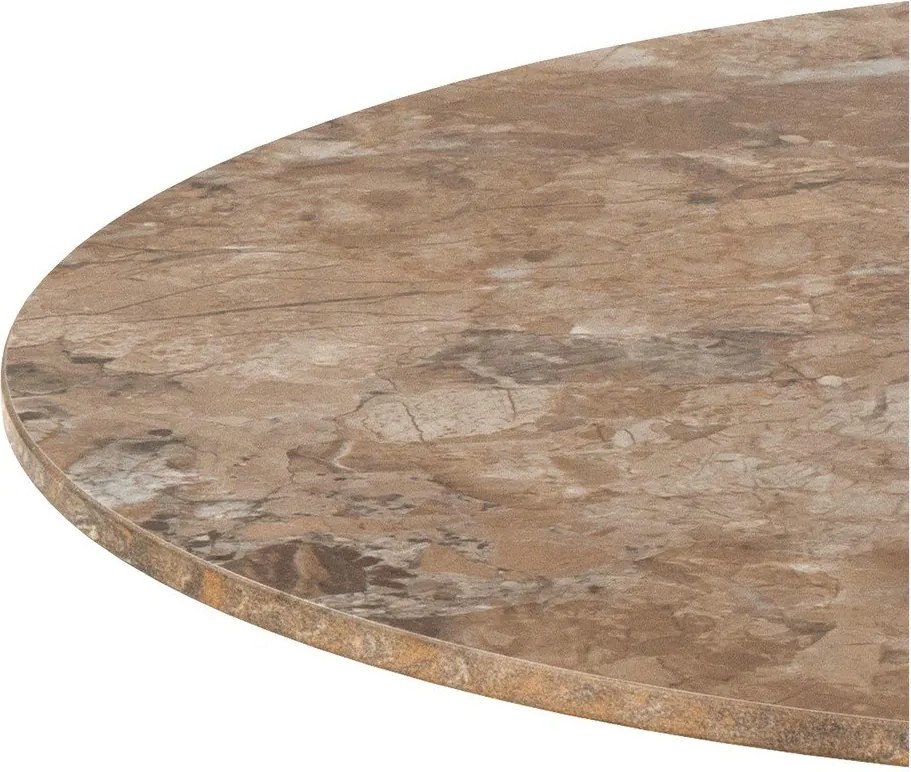 Кафява кръгла масичка за кафе с керамичен плот ø 60 cm Malta – Actona