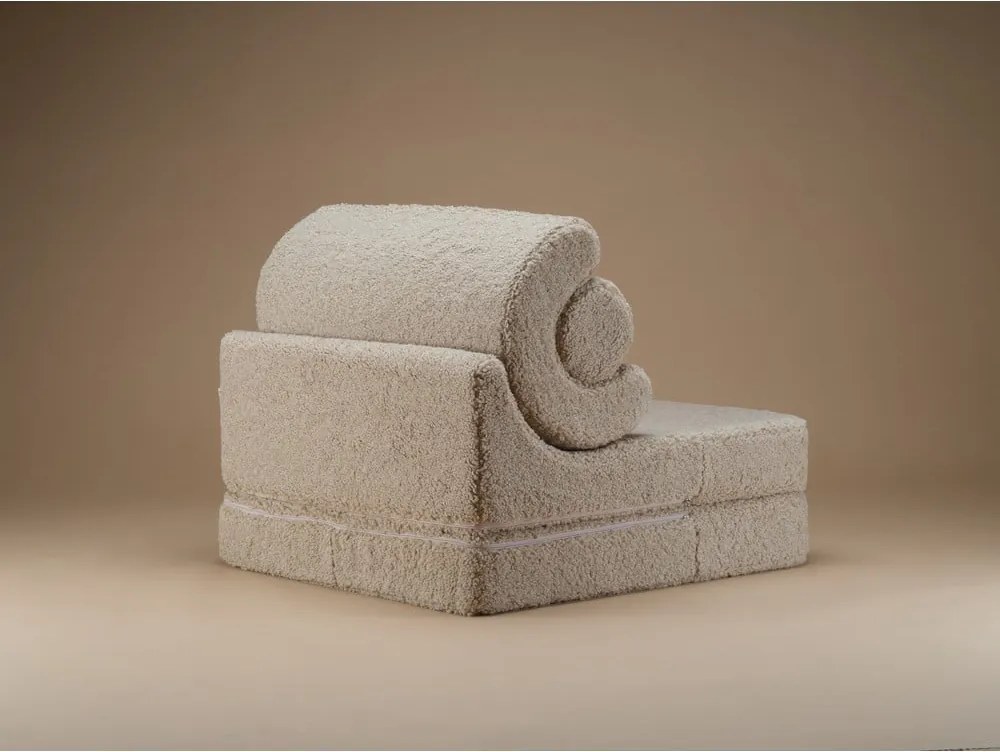 Светлокафяв детски стол от букле Flipster – Wigiwama