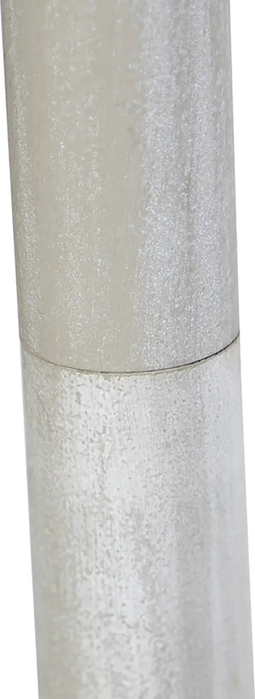 Интелигентна подова лампа сива с плътно абажур бял с Wi-Fi A60 - Classico