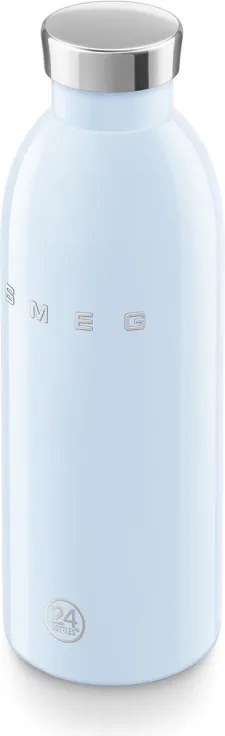 Термо бутилка SMEG Clima 50's Style WBF01PB, 500 мл, Херметично затваряне, Двустенна, Неръждаема стомана 18/8, Син