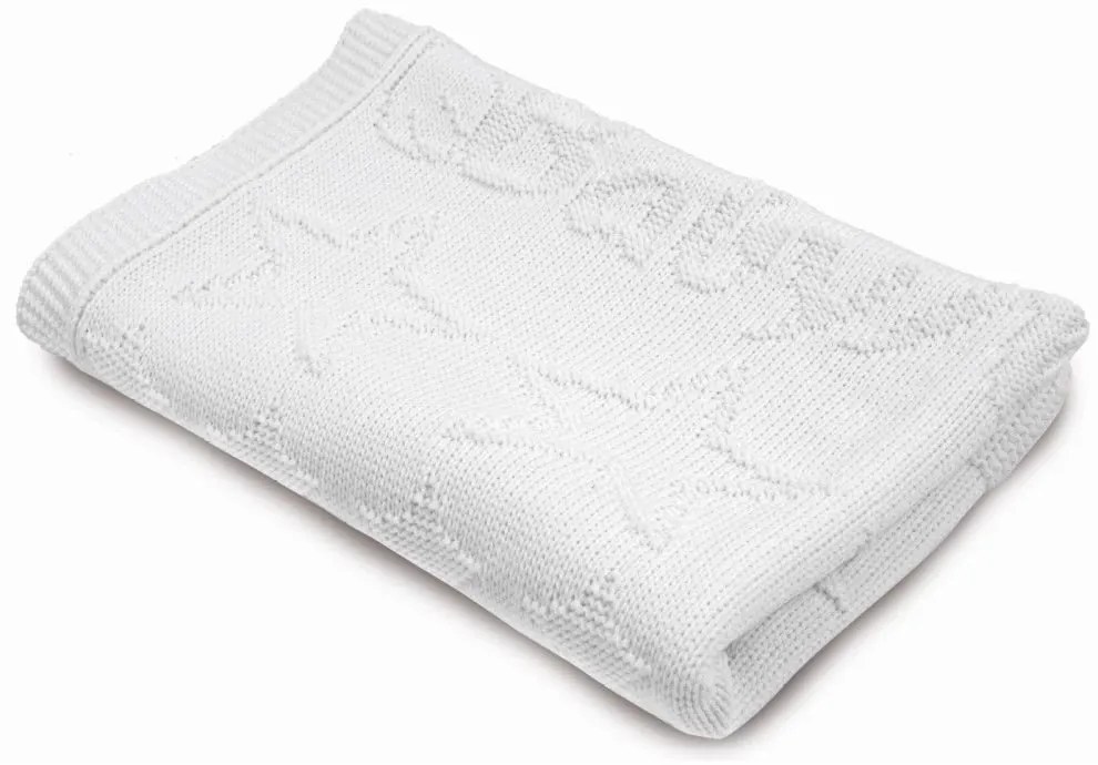Baby Matex - Одеало плетено бяло 75/100
