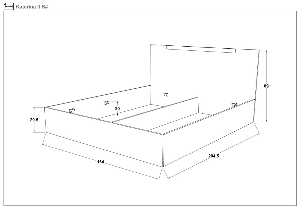 Спалня за матрак 160/200 Катерина