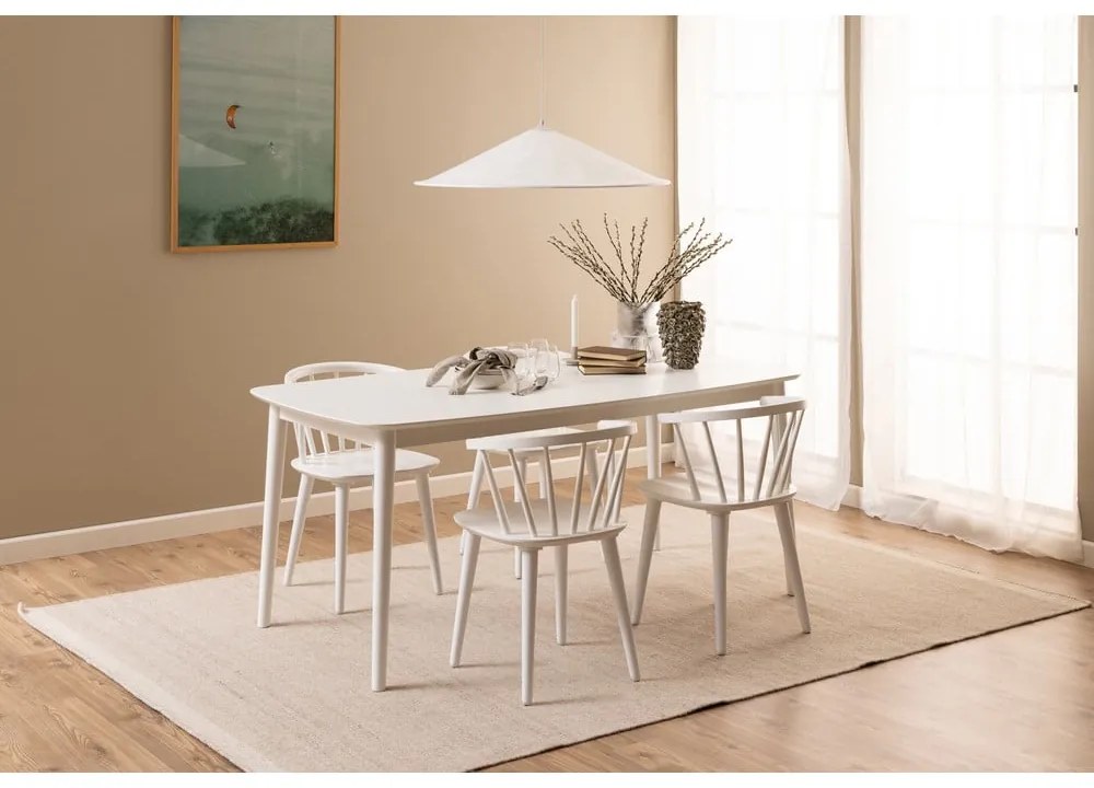Бял трапезен стол Ida – Actona
