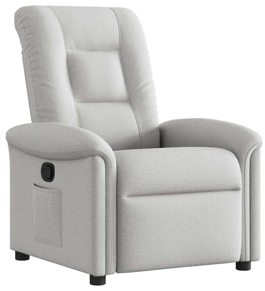 4015625 vidaXL Recliner Chair Cloud Grey Fabric