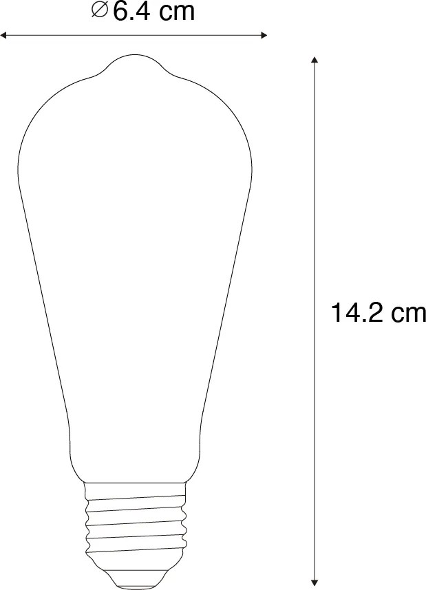 Комплект от 3 смарт E27 димируеми LED крушки ST64 4.9W 320 lm 2500K вкл. Zigbee Smart Hub