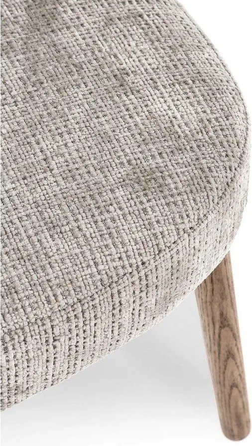 Сив тапициран трапезен стол Ilma – Bizzotto