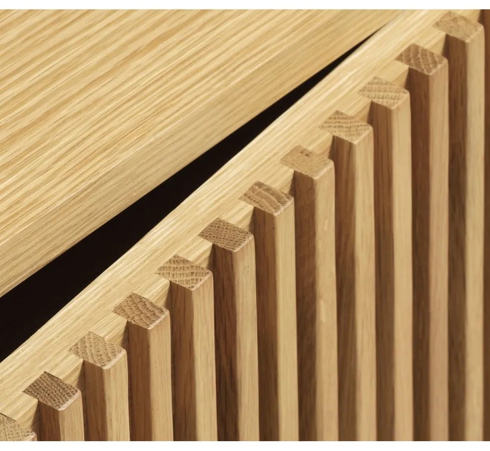 Маса за телевизор от декор от дъб в естествен цвят 143x55 cm Tiber – Unique Furniture