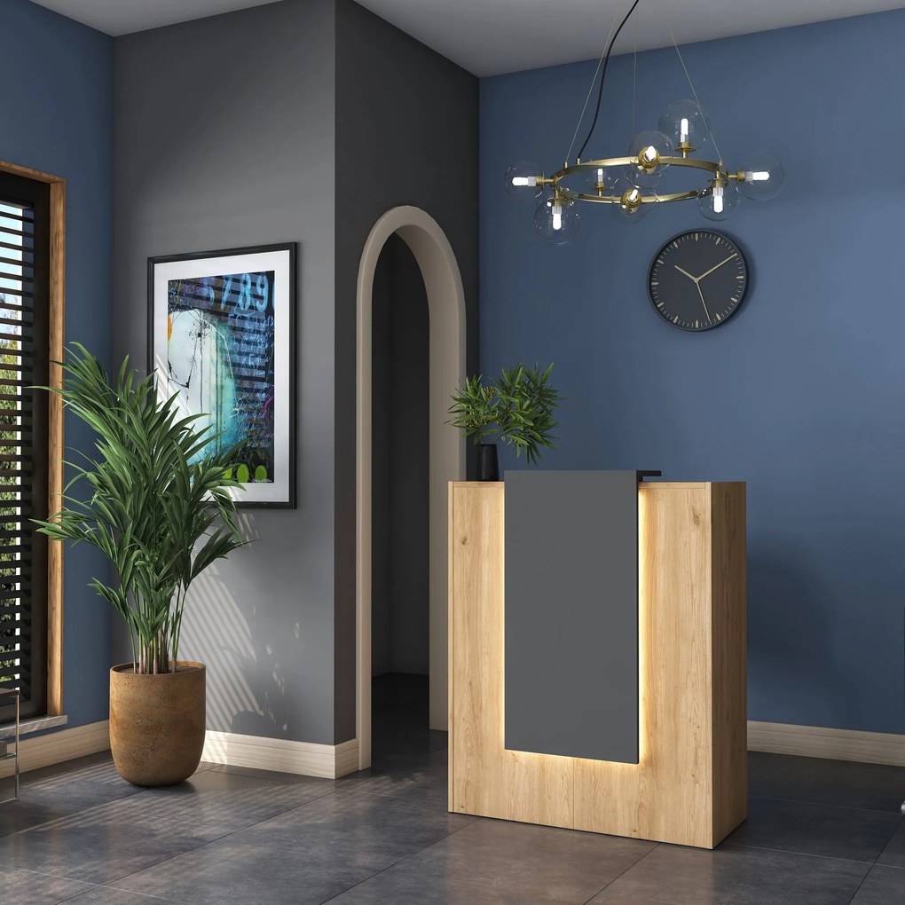 Рецепционна маса MA101, цвят Орех Антрацит