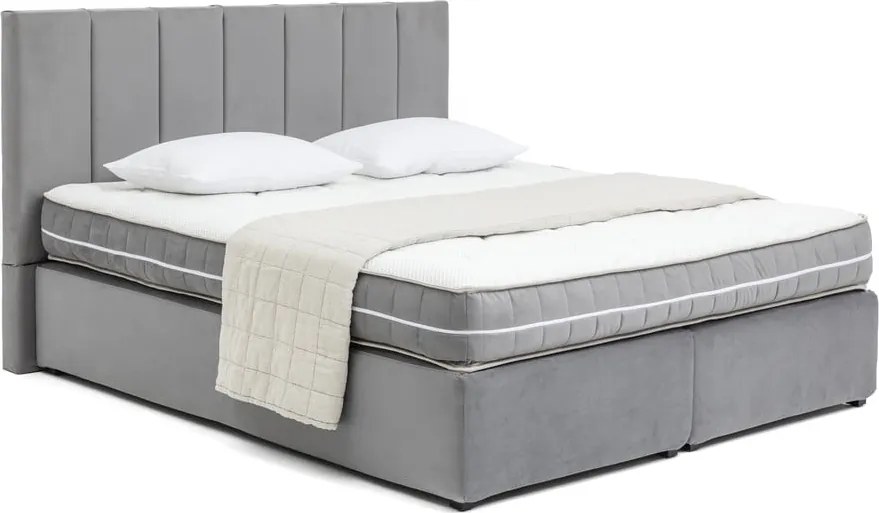 Сиво боксспринг легло 180x200 cm Olia Bold Line – Bonami Selection