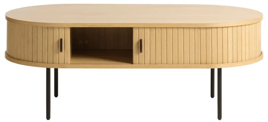 Масичка за кафе от дъб в естествен цвят 60x120 cm Nola - Unique Furniture