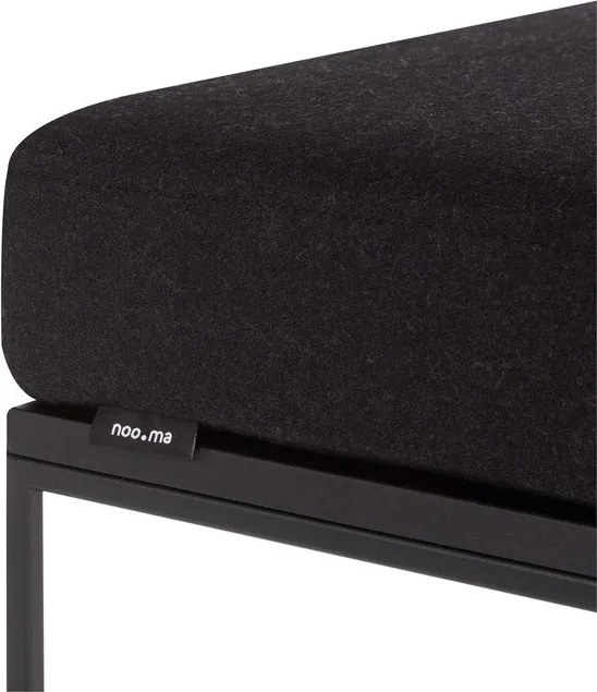 Черен тапициран стол Feo – noo.ma