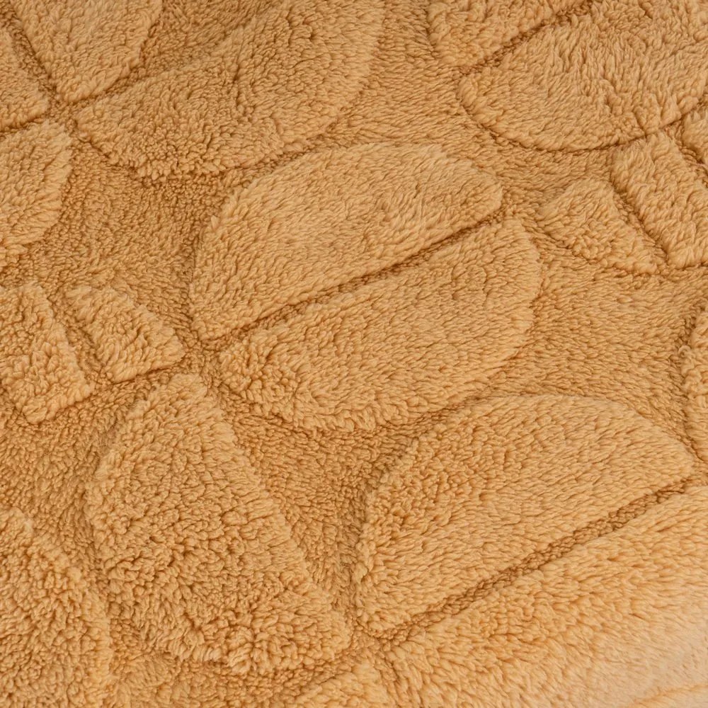 Жълто одеяло от микроплюш 130x160 cm Mid Century – Casa Selección