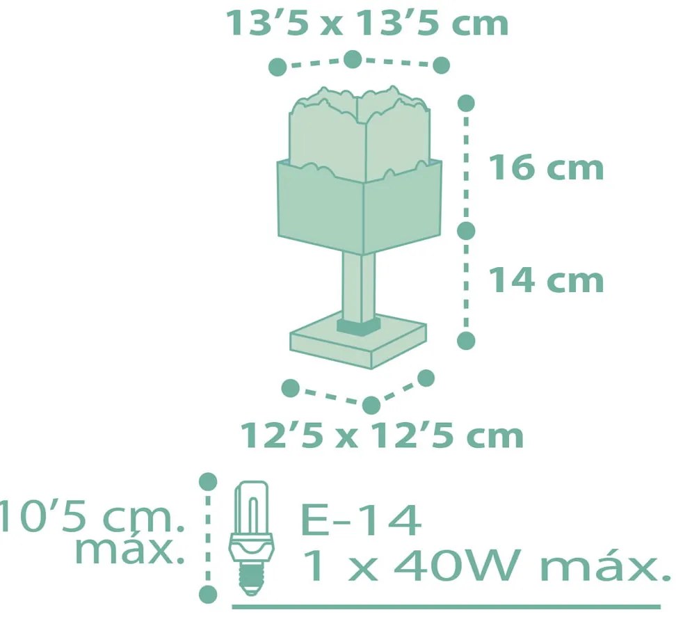 Лампа за четене Ango Panda-Green