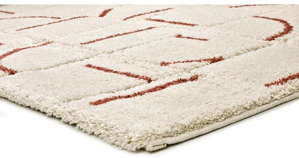 Килим в тухлен и кремав цвят 133x190 cm Brenda – Universal