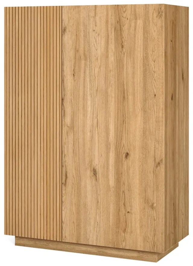Шкаф в дъбов декор в естествен цвят 90x126 cm Rayana - Marckeric