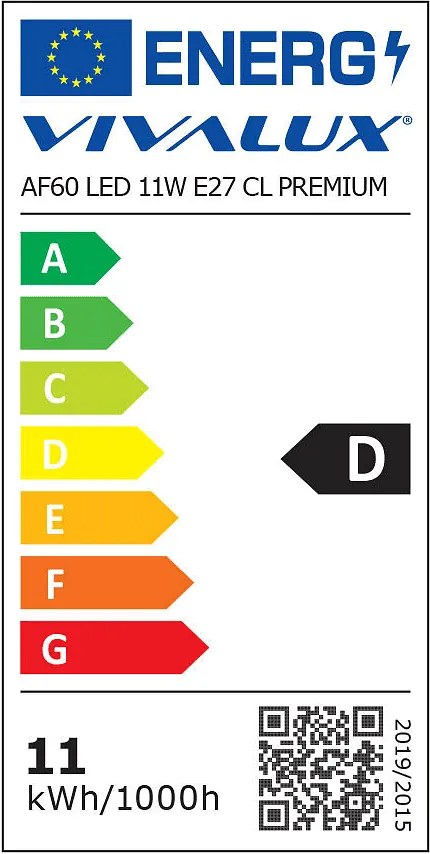 LED крушка VIVALUX, 11W, 1521LM, E27, 4000К