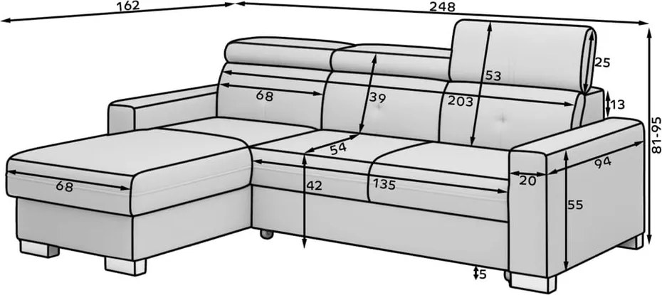 Бежов разтегателен ъглов диван с място за съхранение (десен ъгъл) Fresia – ELTAP