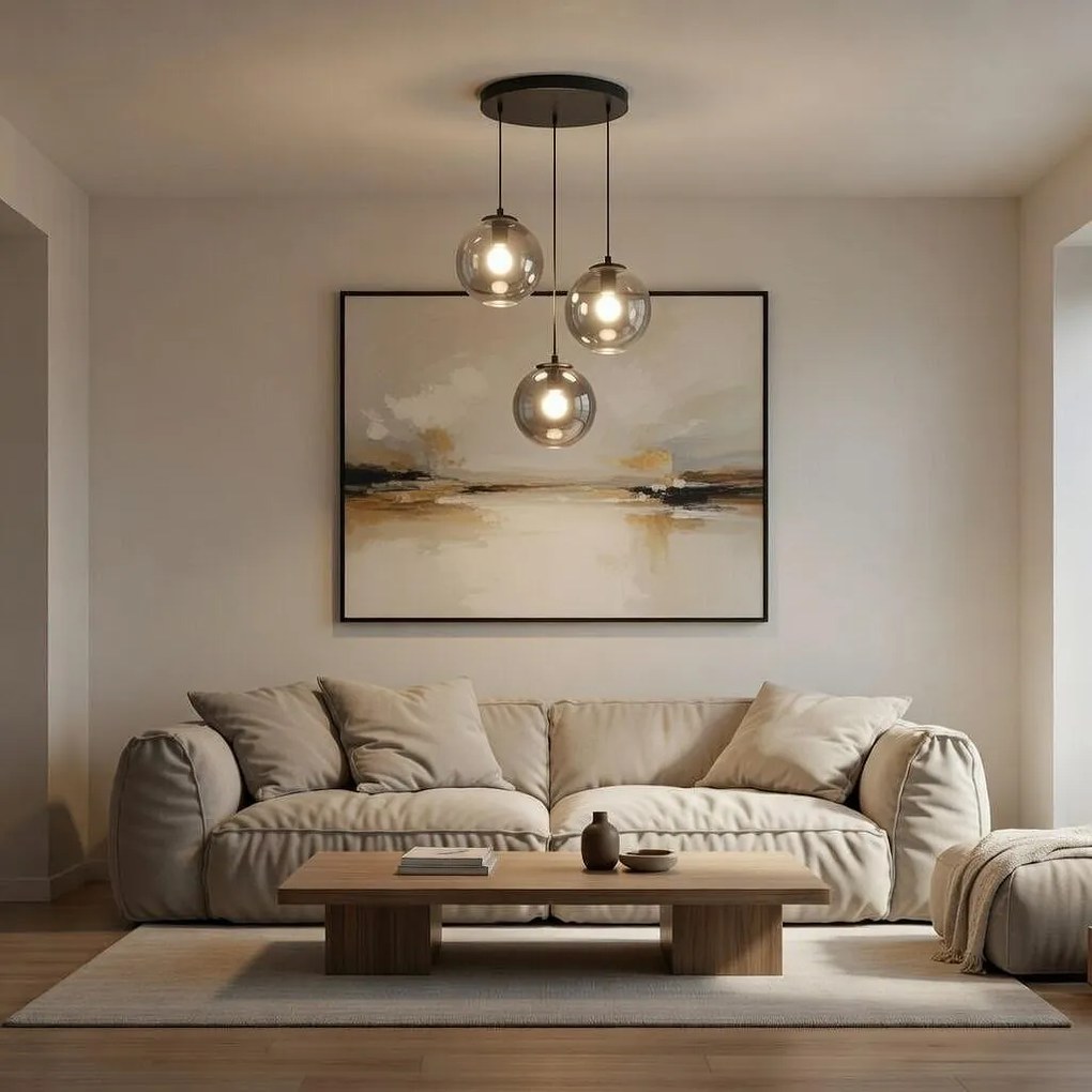 Пендел СИТИ, черен/сив, 3xE27