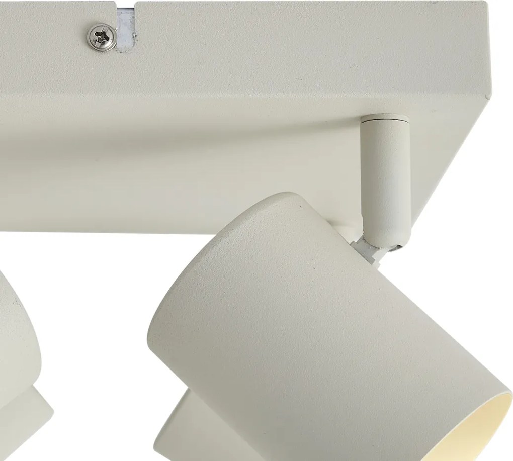 Модерен плафон бежов с 4 лампи, регулируем - Jeana